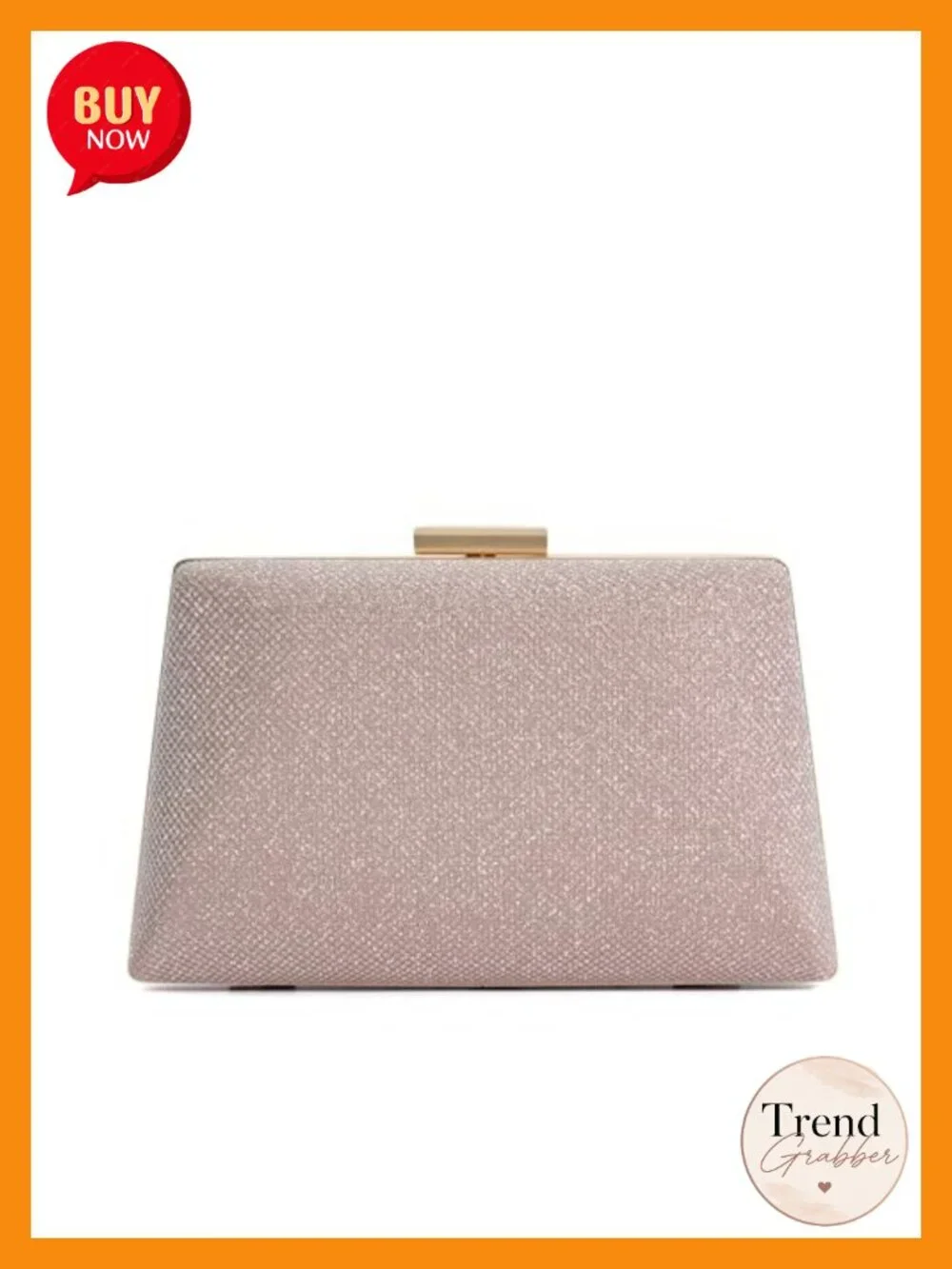 Rose Gold Box Clutch with Chain Handle - Dune London